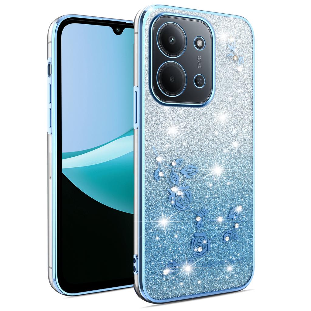 Phone Case For Xiaomi Redmi 15C 4G (EU) (173mm)/15C 5G (EU) (173mm)/Poco C85 4G (173mm) Flower TPU Flexible Gradient Back Cover