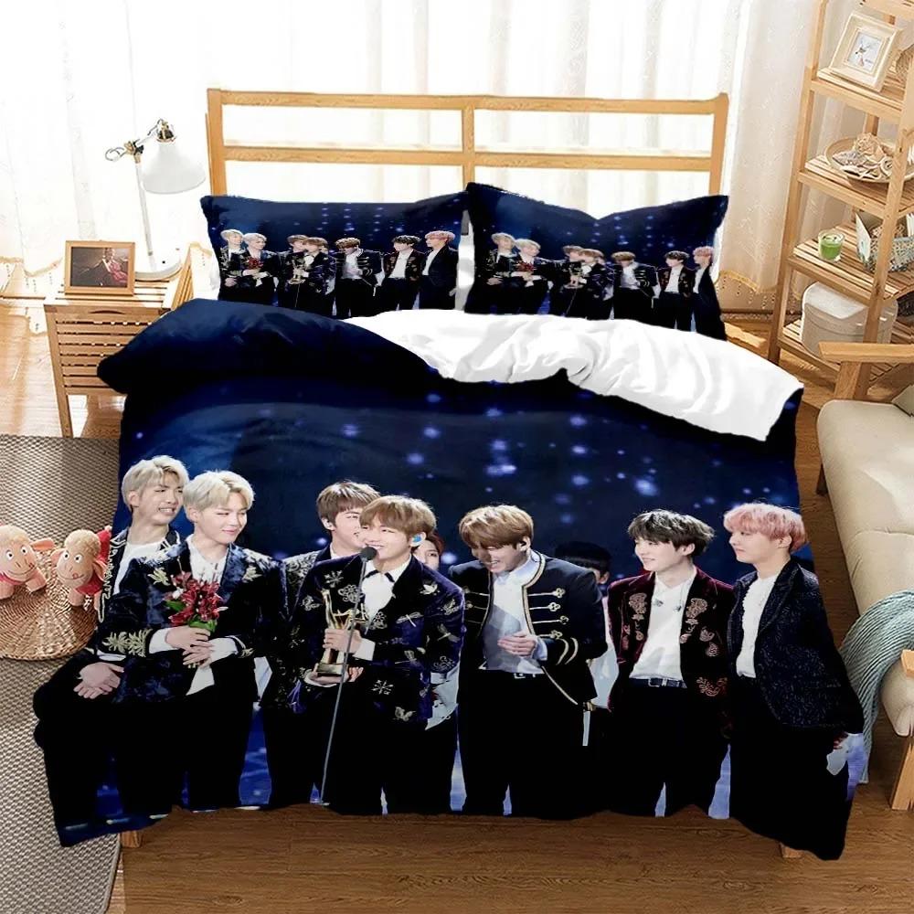 Fashion Men's Top Tier Singer Printed Bedding Set for Youth Queen Bedding Set Quilt Cover Bedding Set for Youth