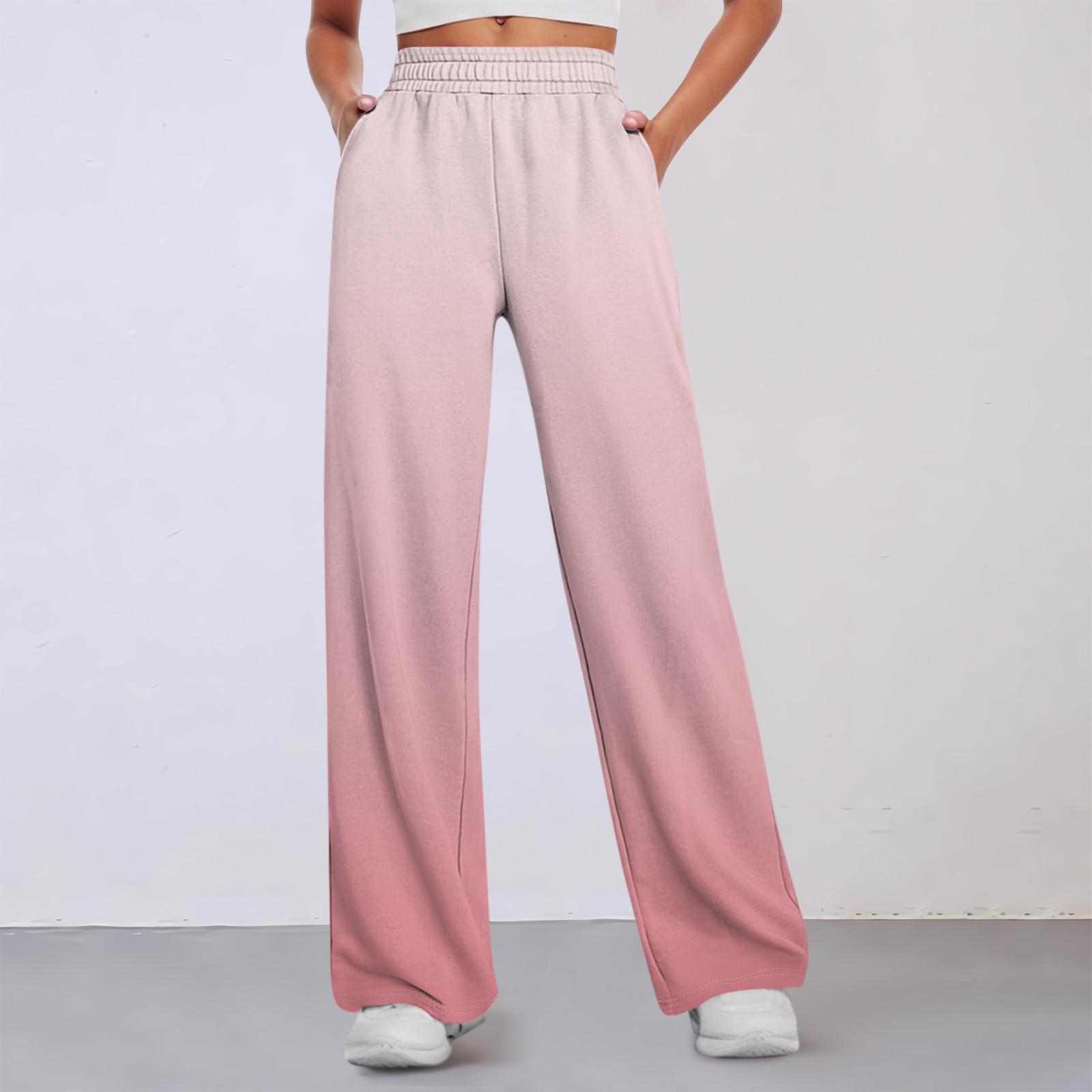 

Женская рабочая одежда, спортивные штаны, повседневные свободные флисовые брюки для бега с высокой талией, женские спортивные штаны, повседневные брюки, штаны для йоги, домашняя одежда XXL розовый