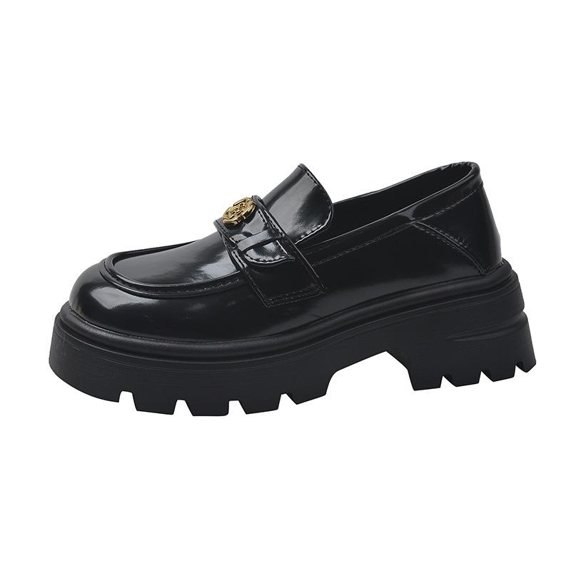 

Camellia brown loafer small leather shoes women s 2025 new spring and autumn platform JK versatile British style Mary Jane 35