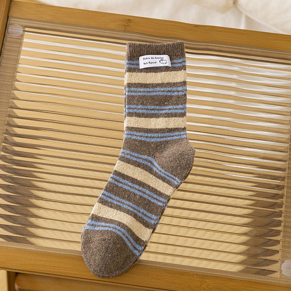 Wool Socks Medium Socks Thickened Warm Wool Socks Cute Cartoon Long Socks Socks