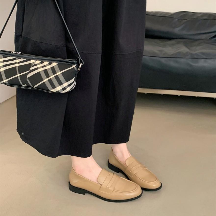 Haute couture~ washed first layer cowhide basic version loafers 2025 autumn new literary and retro leather shoes