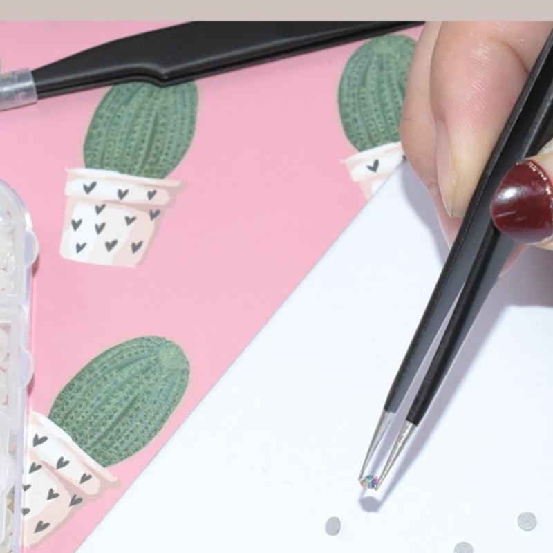 Tweezers Stainless Steel Handmade DIY Pointed Mouth Clip Eyelid Art Nail Art Hand Tent False Eyelash Tweezers Anti Static