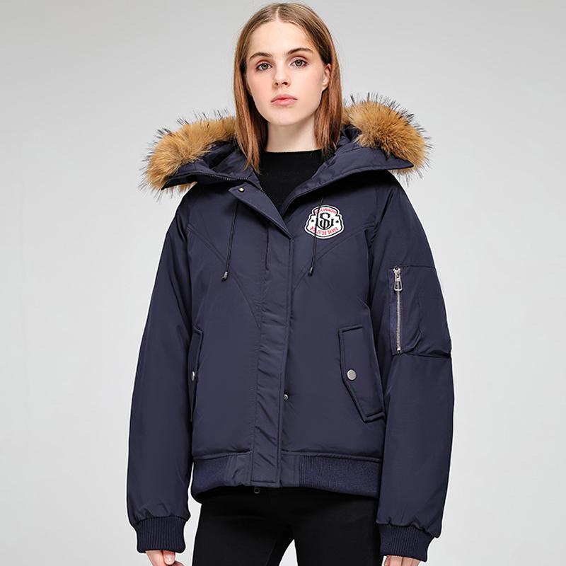 Fashion Women's Winter Jackets Hooded Faux Fur Collar Casual Parka Female Long Sleeve Warm Coat