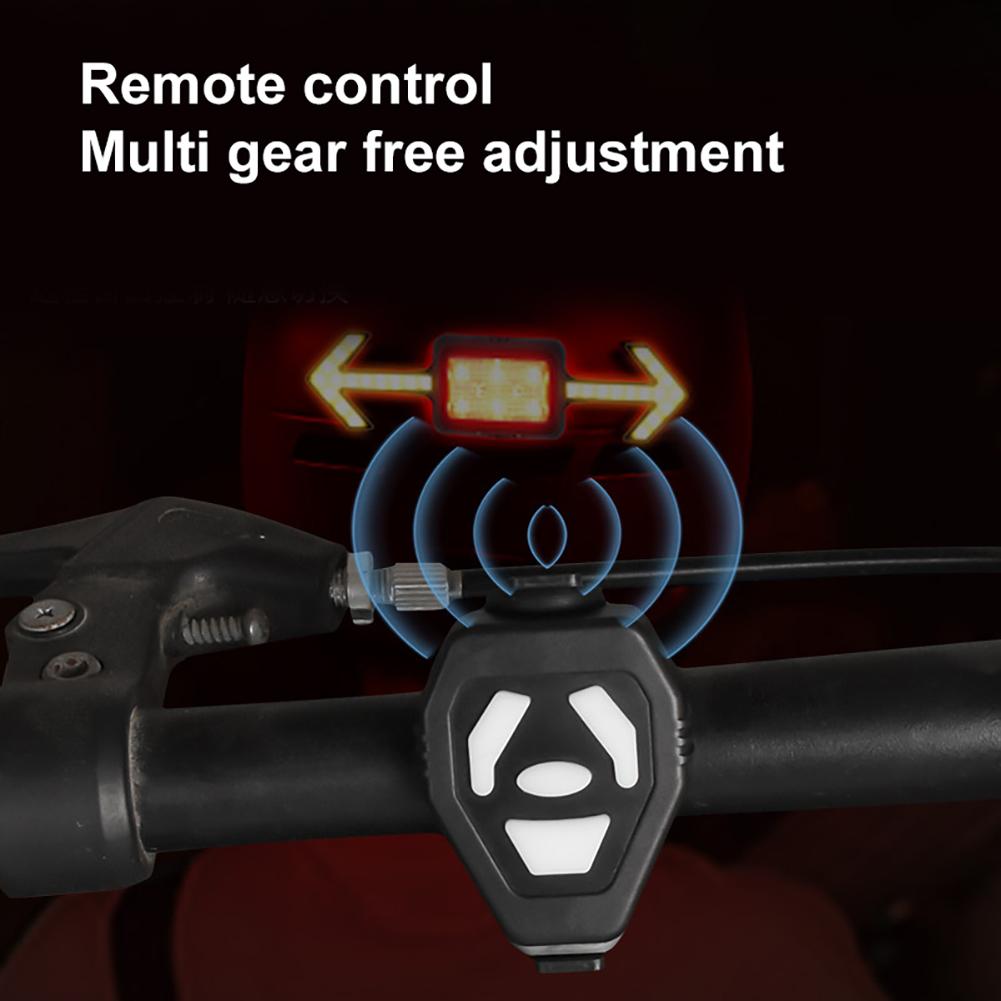 LED Warning Tail Light Wireless Remote Control Rechargeable Safety Warning Light 6 Modes for Motorcycle Bicycle Safety Helmet