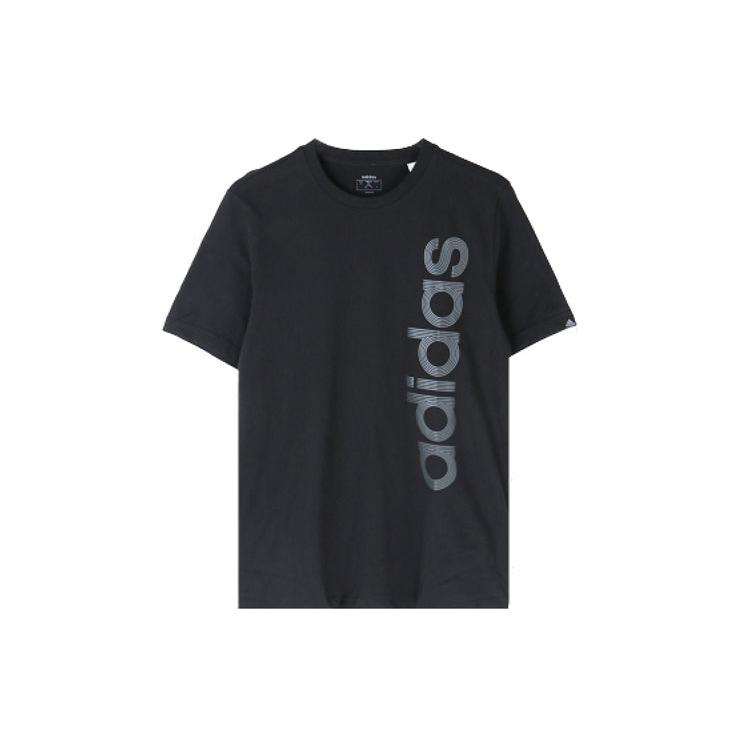 adidas T Shirts Men's Black Crew Neck Moderate Straight Fit GD5923
