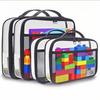Large Capacity Pvc Transparent Mesh Storage Bag Zipper Bag Waterproof Makeup Storage Bag Portable Toy Organizer Packaging Bag