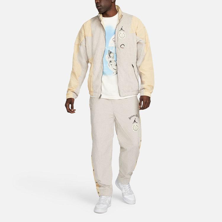 Jordan HTG Collaboration Series Logo Print Sports Pants Men Bottoms Oatmeal DJ7972-236