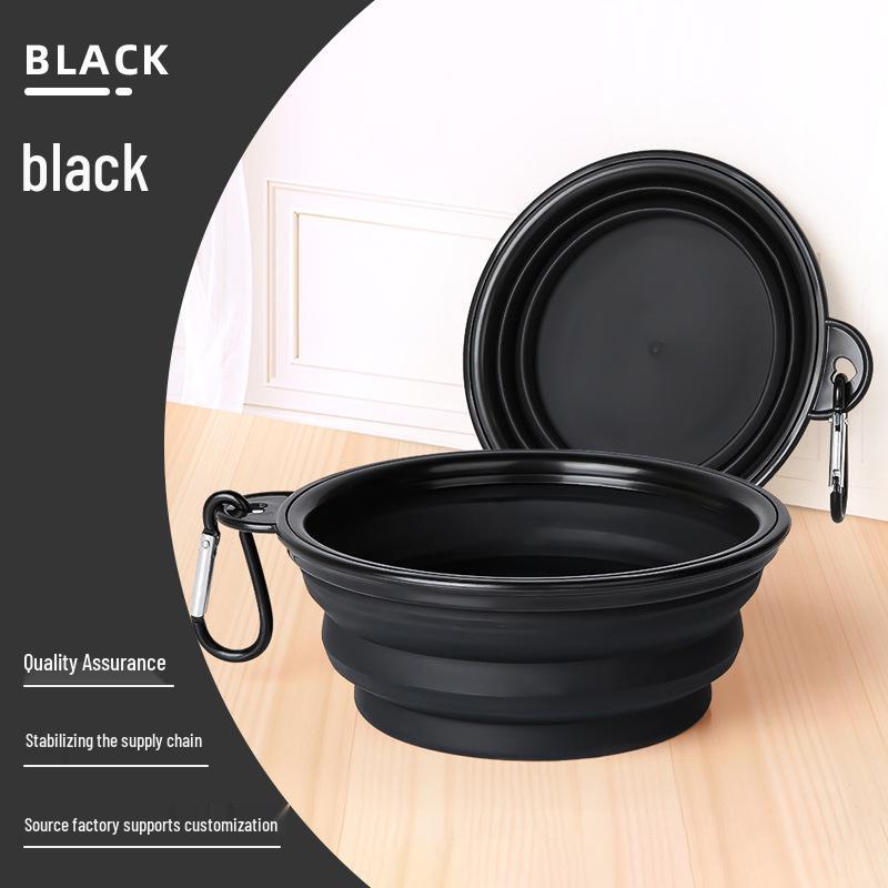 Portable TPE Folding Pet Bowl - Travel-Friendly Collapsible Water Dish for Dogs