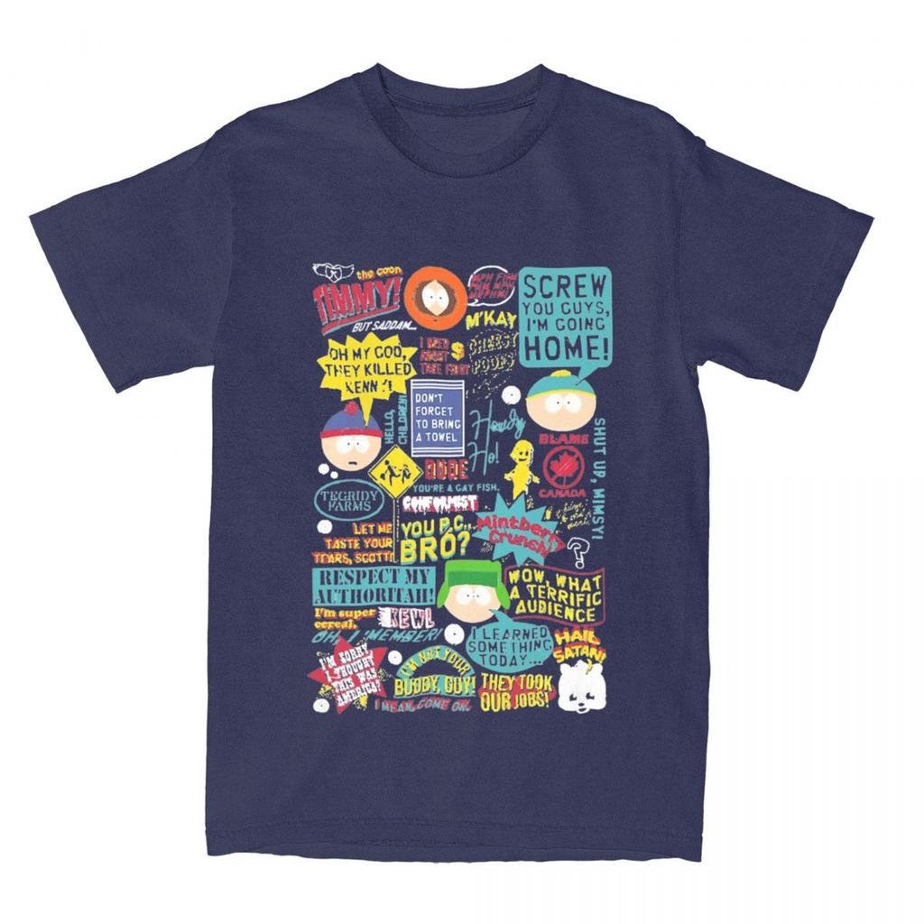 Southparks Citat T-shirt rolig eric cartman Trendiga Coola T-shirts Kortärmade Vintage Toppar Sommar Bomull Överdimensionerade Kläder