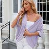 Summer Women's Cardigan New Solid Color Mid Sleeve Cardigan Knitted Cardigan Jacket Air Conditioner Shirt