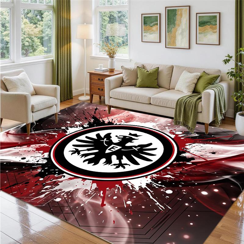 Eintracht Frankfurt Football Design Crystal Velvet Rug Soft Decorative Mat for Bedroom Entrance