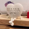 Poseable Heart Mom Figurine With Movable Joints & Articulated Feet 3D Plastic Sculpture Mother' Day/Birthday Gift Home Office De
