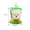 Cartoon Plush Keychain Stylish Keyring Holder for Women Girls Stuffed Pendant Hanging Ornament Bag Charm Decoration