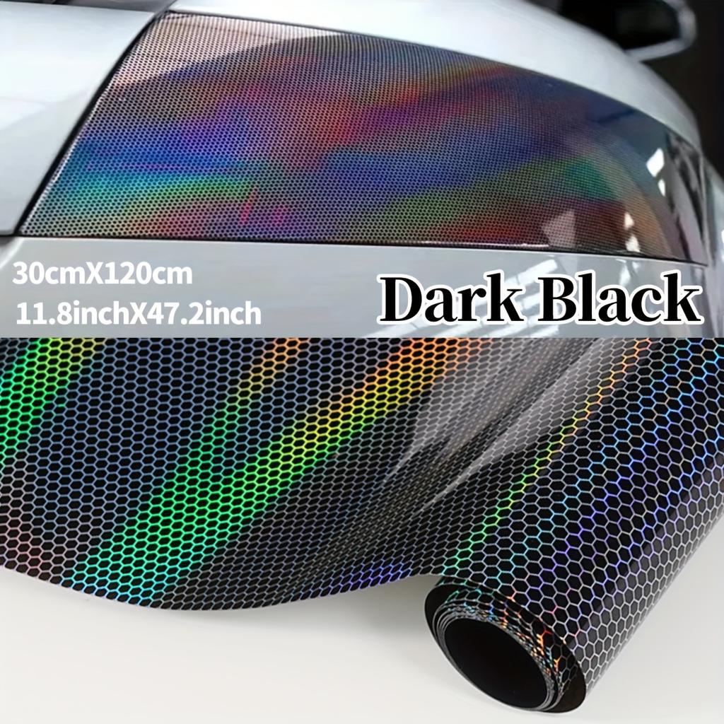 PVC Honeycomb Headlight Tail Light Film | Scratch-Resistant, Durable Vinyl Decal, Color-Changing, Universal Fit for Car Light