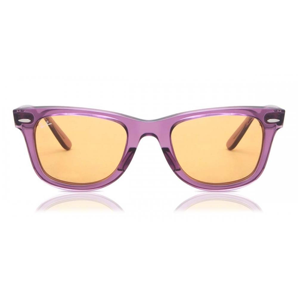 

Солнцезащитные очки унисекс Ray Ban Rb2140 Wayfarer 661313 Transparent Purple/50