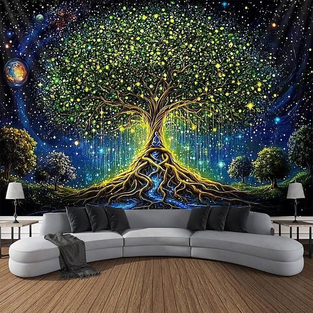 Tree of Life Tapestry Wall Art 75x100