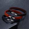 Stylish Punk Rock Retro Distressed Leather Bracelet - Simple & Unique Men's Genuine Cowhide Accessory