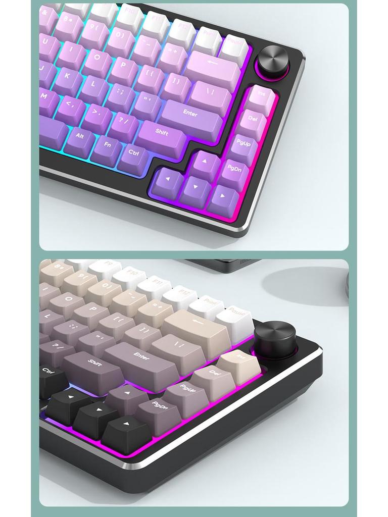 83-Key Aluminum RGB Wired Custom Mechanical Keyboard for Gaming and Office