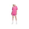 Nike Letter Logo Printed Round Neck Casual Short Sleeve Drop Shoulder T-Shirt Women T-Shirts Pink DX7918-675