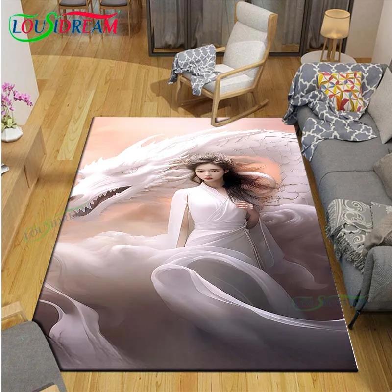 Hot Fashion Chinese Dragon Print Carpet Outdoor Rug Area Rug Non-slip Carpet Bedroom Decor Carpet for Room Gift