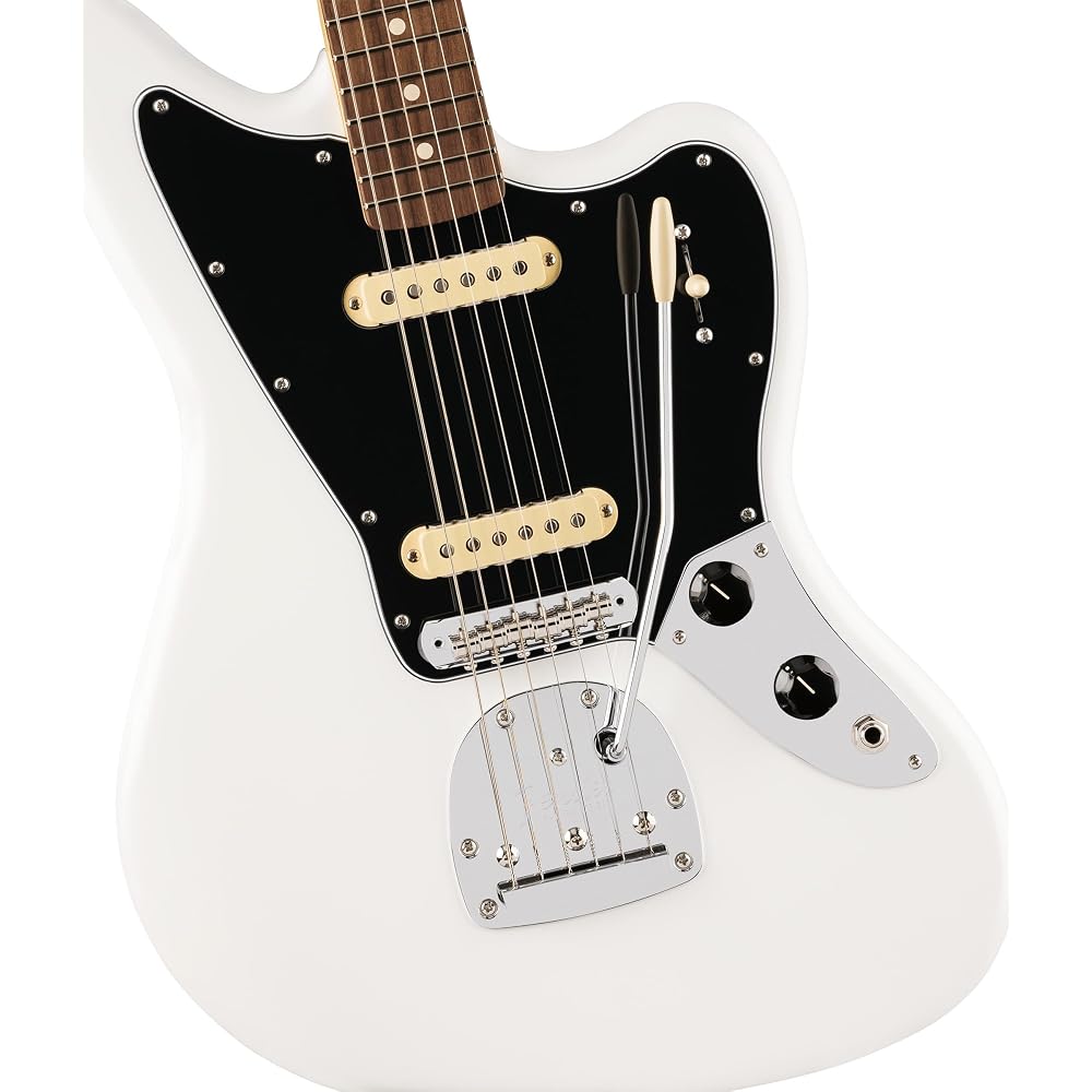 Fender Fender Electric Guitar Player II Jaguar®, Rosewood Fingerboard, Polar White with Soft Case