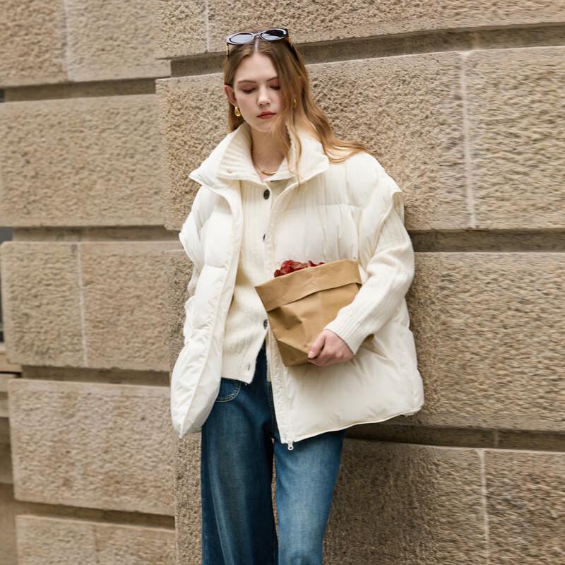 

Sancai Women s 2025 Winter Loose Fit 90% White Duck Down Puffer Vest M (160/84A)