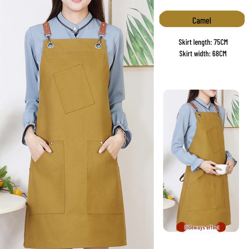 Durable Dirt-Resistant Canvas Apron for Home and Kitchen, Customizable with Logo.
