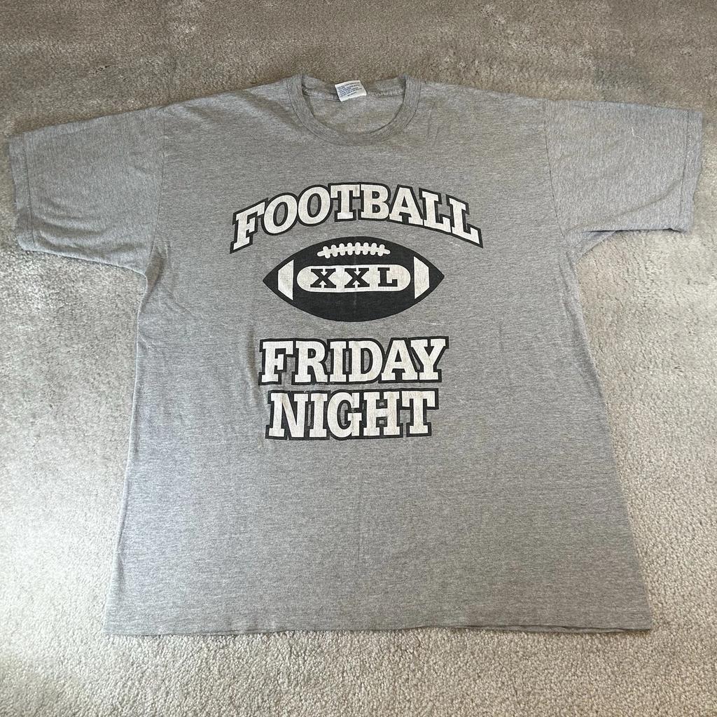 Vintage 90s Friday Night Football High School Graphic T-shirt Size XL All Sport