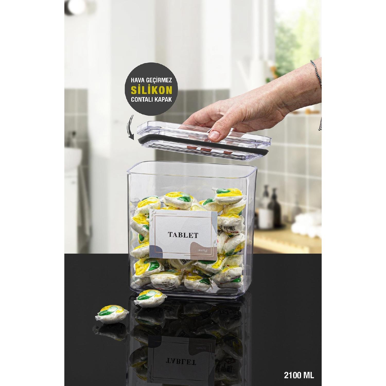 

Вакуумный прямоугольный контейнер для хранения таблеток объемом 2,1 л