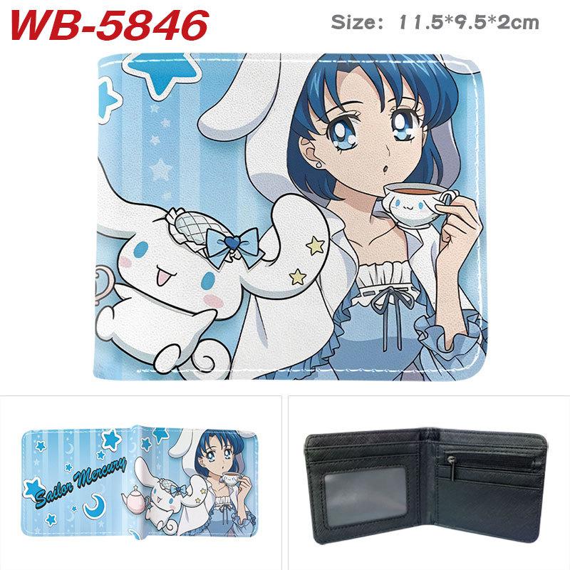 Sailor Moon Wallet Summer New Cartoon Print Bifold Cute Short Purse for Teens Students Boys Girls