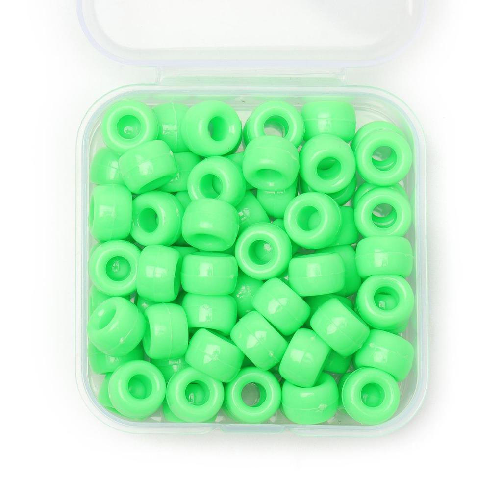 80 peças/caixa 6x9mm Contas de pônei coloridas a granel Contas espaçadoras soltas para fazer acessórios de joias Artesanato faça você mesmo