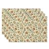 4-Piece Elegant Floral Placemat Set, Vintage Style Dining Table Mat, for Dining & Wedding Decoration – Exquisite