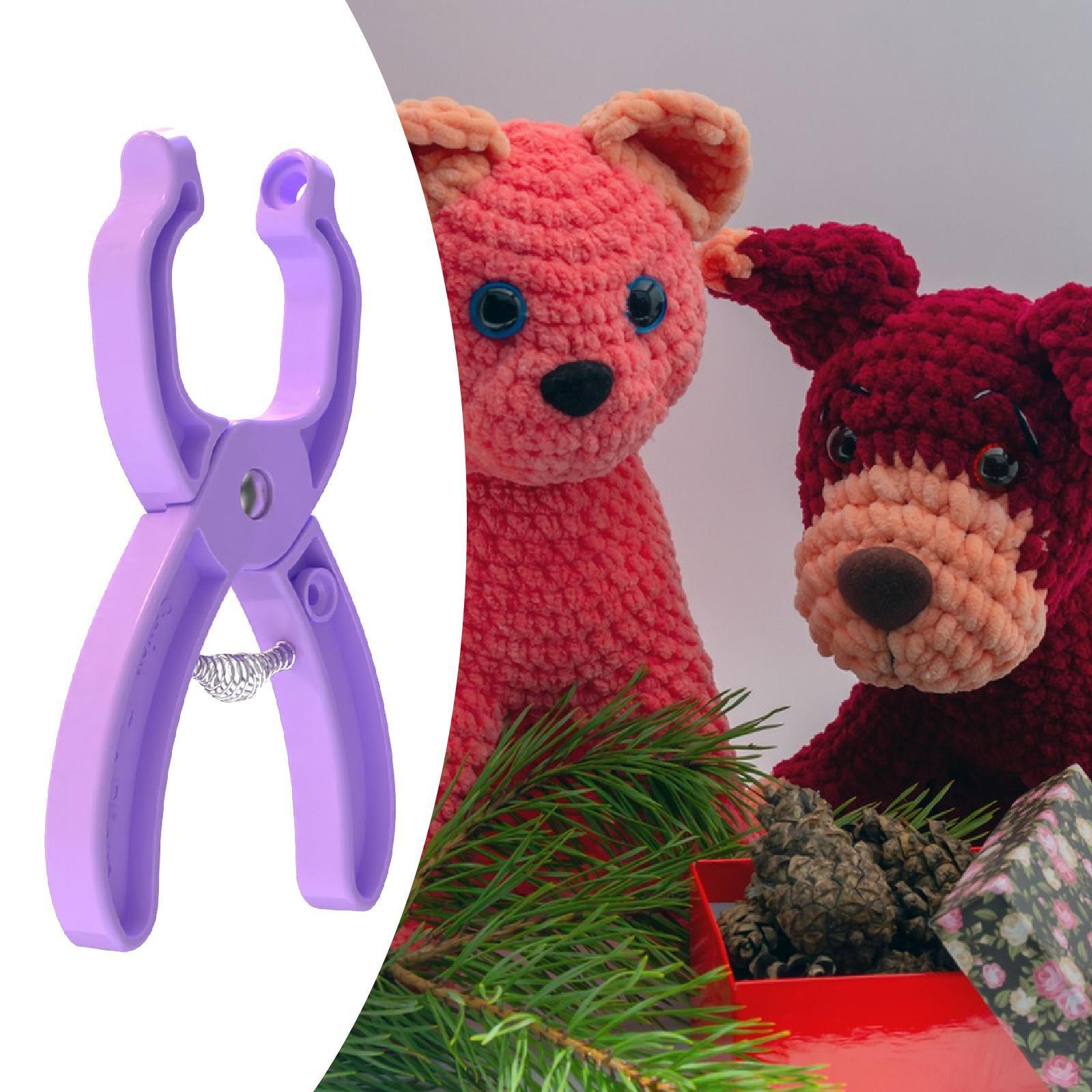 

Вспомогательный инструмент для крепления глаз DIY Craft Удобный захват для вязания крючком для мягкой куклы 5-30 мм фиолетовый