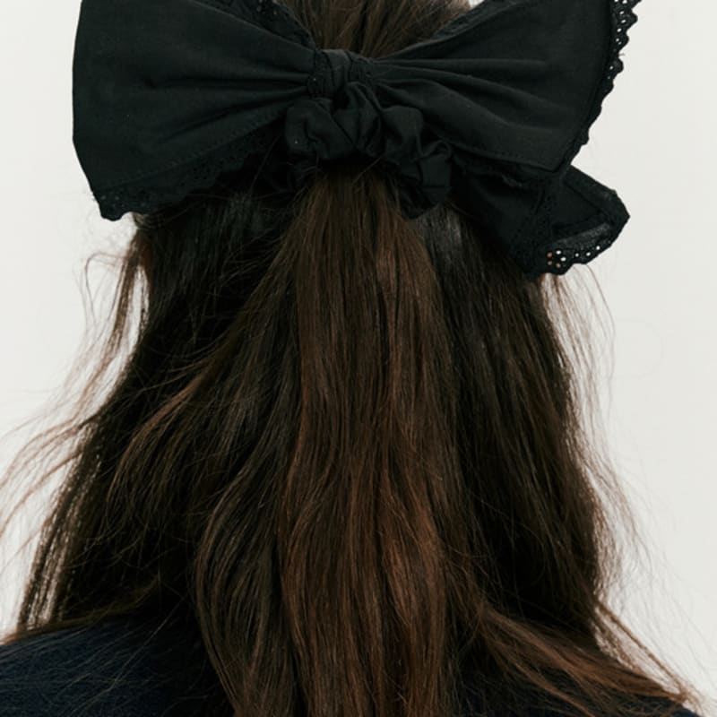 BEMUSE MANSION Lace Scrunchie - 2colors