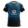 2022 Fiji Rugbytrikot Heim- und Auswärtstrikot, Hersteller Fiji blau und weiß, ein Stück wird im Namen des Käufers versendet.