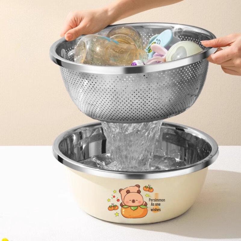 Stainless Steel Kitchen Washing & Draining Basin Set