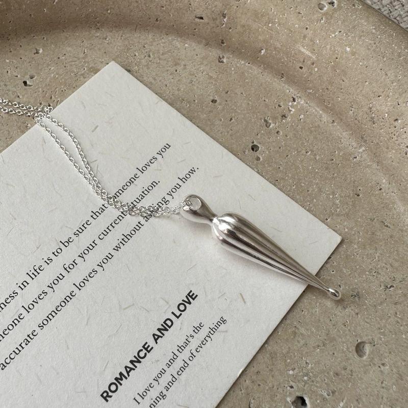 FY-43TL51 S925 Sterling Silver Korean Version Small Unique Design Vintage INS Style Fashionable Sweater Chain Trendy