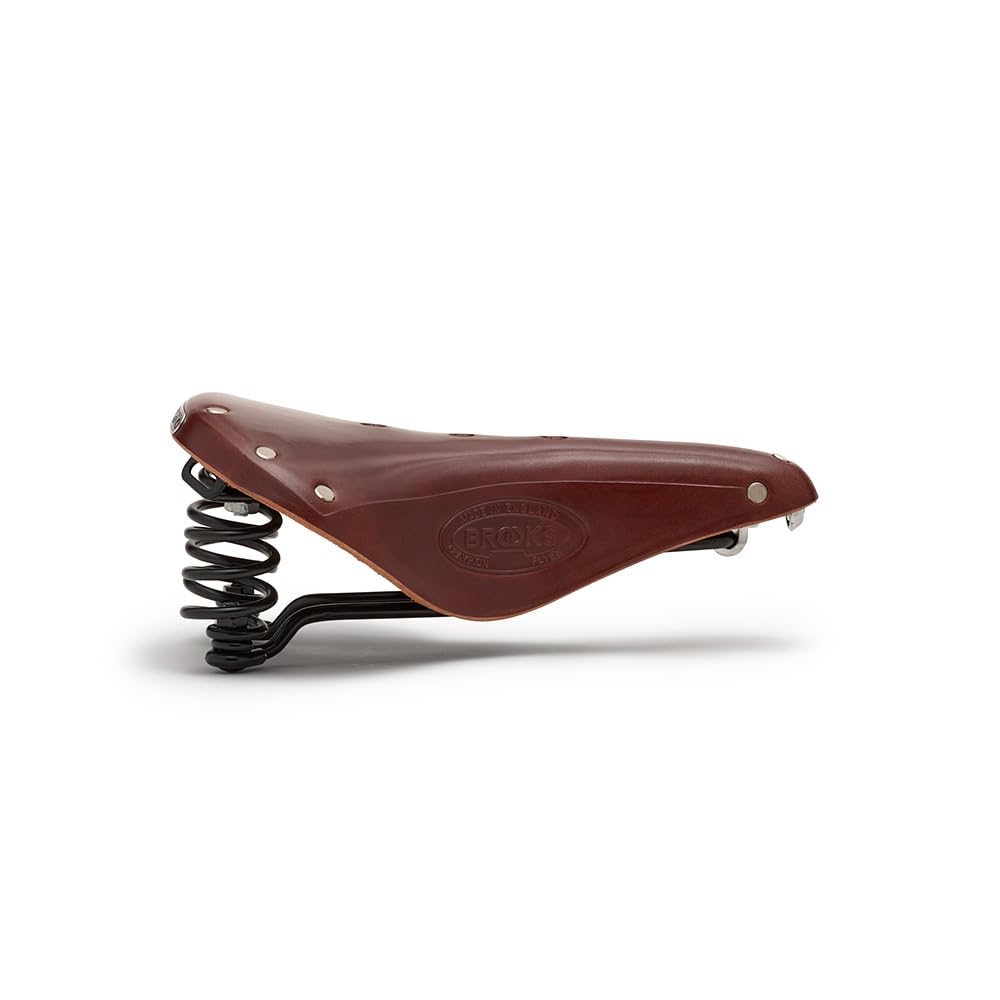 BROOKS Traditional leather saddle B17 with spring model FLYER BROWN