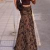 Retro Paisley Print Bodycon Midi Skirt - European & American Style, Versatile, Comfortable, Sexy