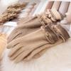 100% Cashmere Winter Gloves Warm Thick Fleece Lined Touchscreen Women Cycling Commuting