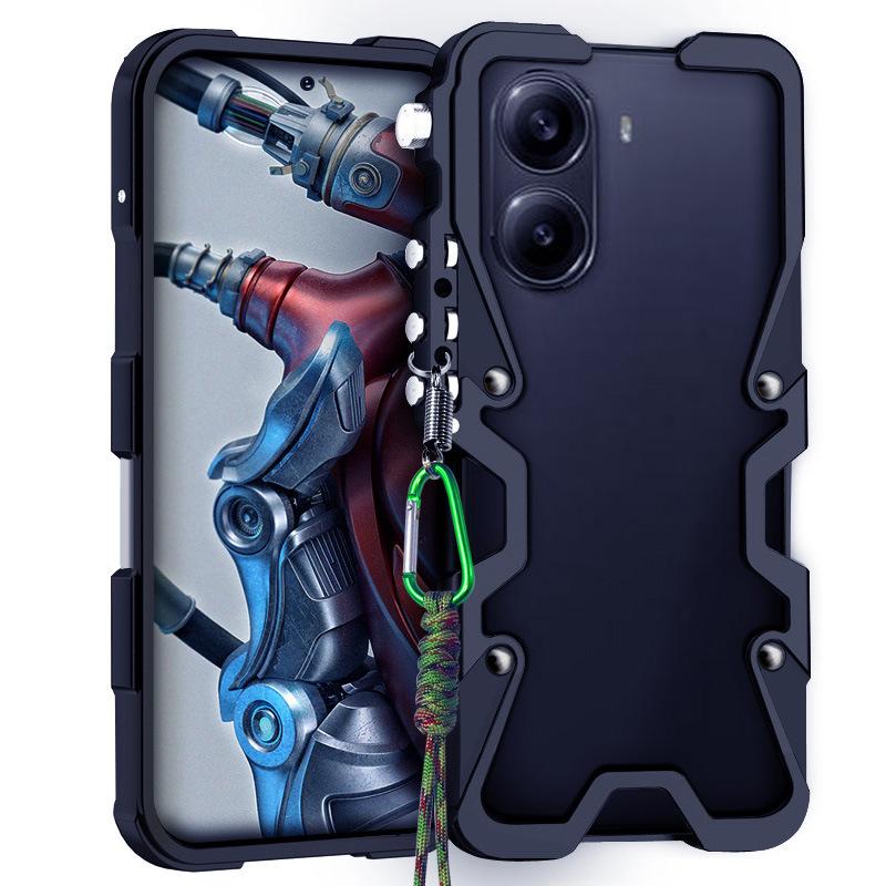 Redmi Turbo4 5G Mobile Phone Case Metal Turbo4pro Protective Case Anti-drop All-inclusive Mechanical Model Redmi turbo4 чёрный