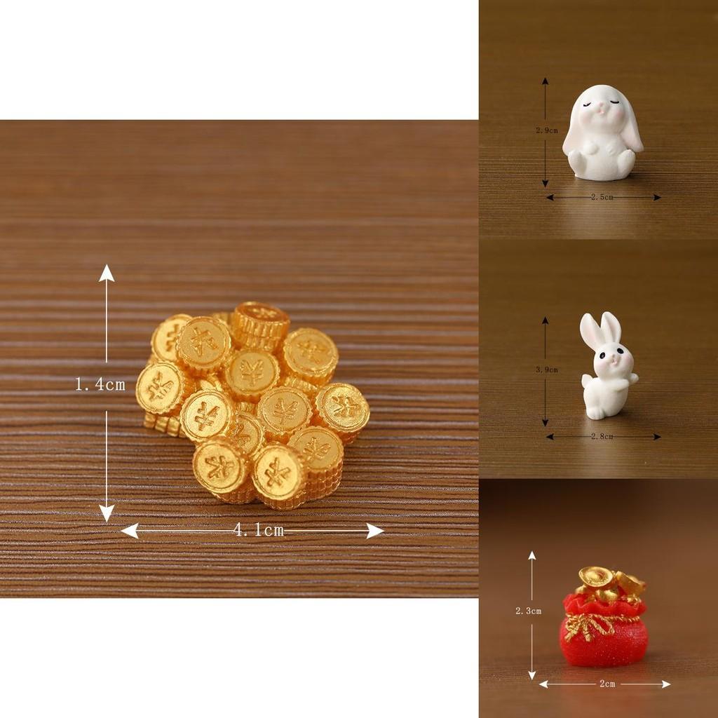 Adorable Resin Miniature Garden Rabbit Figurine Cute Animal Decoration For Modern Simple Style