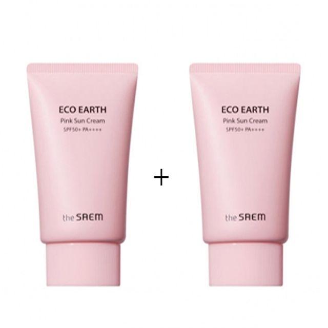The Saem IQOOWERC Eco Earth Pink Sunscreen SPF50+ PA++++ Product + Gift