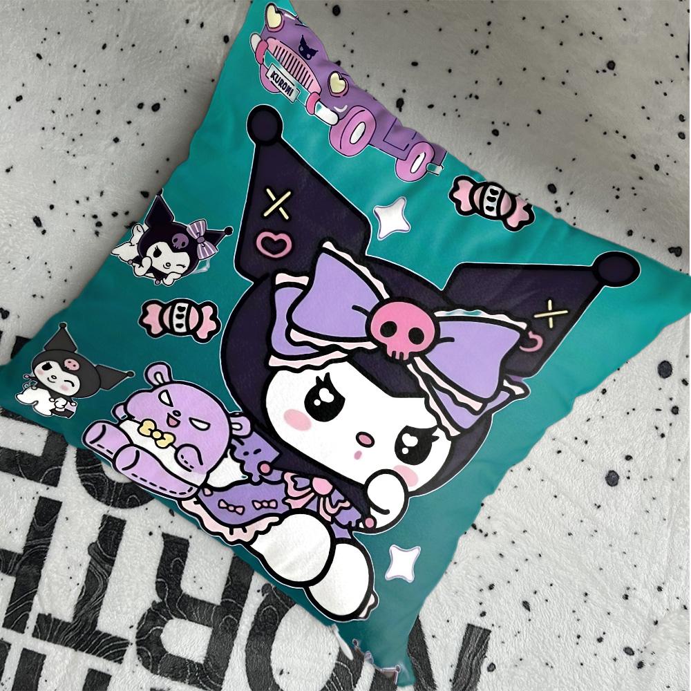 Kawaii KKuromi Pillowcase Cushion Cover x Ornamental Pillows Christmas Decoration Personalized Gift Nordic Home