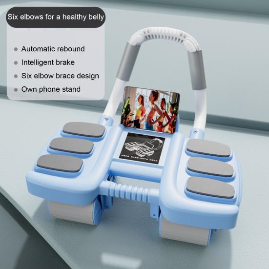 Roată abdominală cu rolă de susținere automată a cotului, bărbați, femei, antrenament de bază