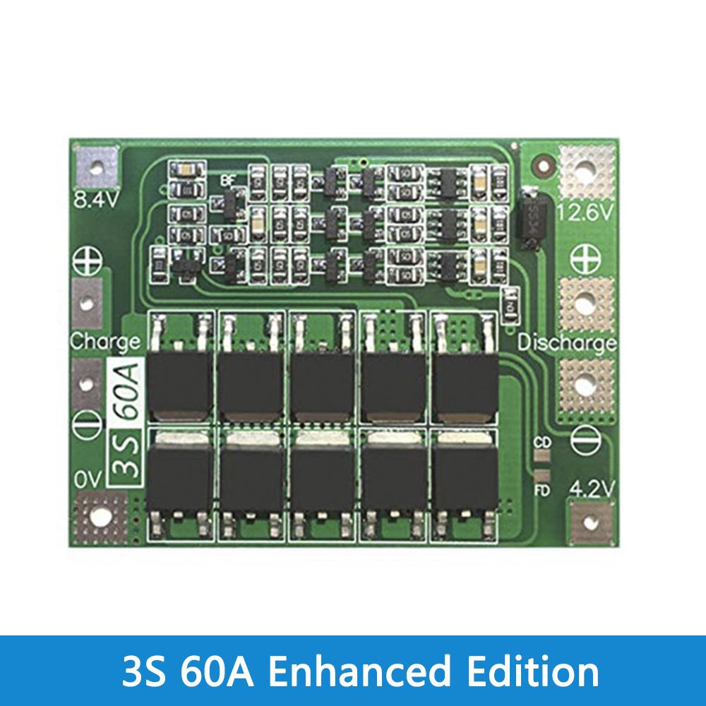 3S/4S 40A 60A Li-ion Lithium Battery Charger Protection Board 18650 BMS For Drill Motor 11.1V 12.6V/14.8V 16.8V Enhance/Balance