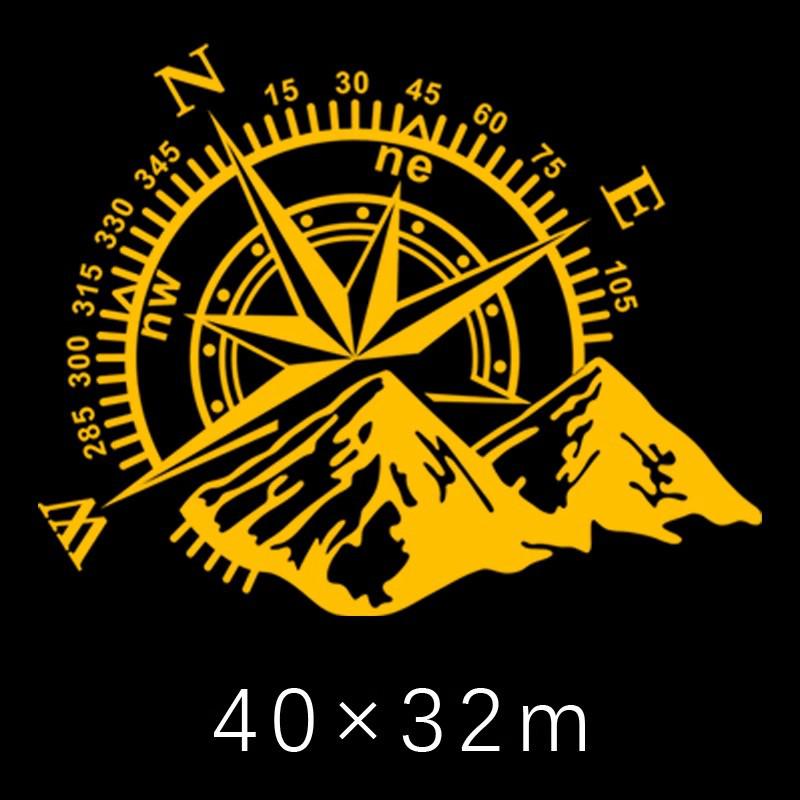Mountain Compass Navigation Car Door Body Decal Sticker
