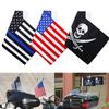 Motorrad Amerikanische Nationalflagge Piraten-Totenkopf-Flagge Ärmel Doppelseitiger Gepäckträger Universal Für Honda Yamaha Harley Suzuki BMW