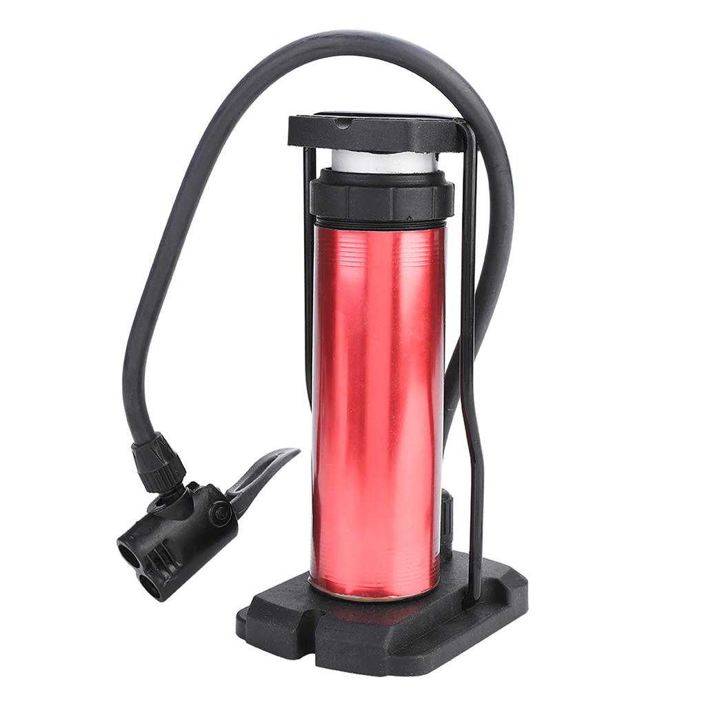 Bike Pump Portable Motorcycle Foot Pumps Aluminum Alloy (Black)